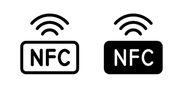 NFC icon Contactless payment symbol Wireless NFC payment vector illustration Credit card contactless