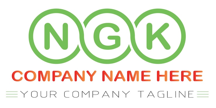 Vector ngk letter logo design