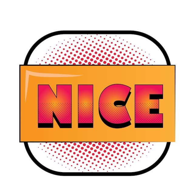Nice comic text, comic speech bubble, comic collection vector illustration.