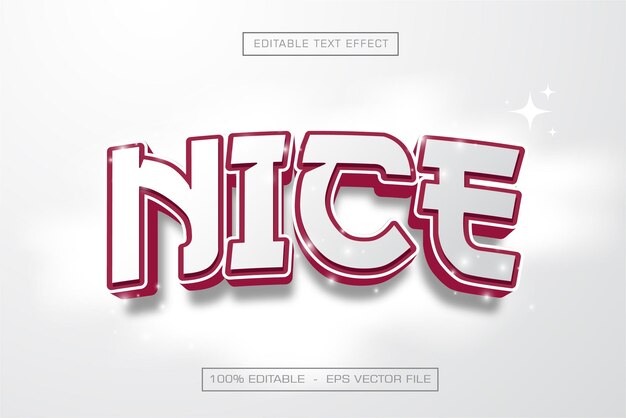 Nice Text Effect Editable 3D Text Style