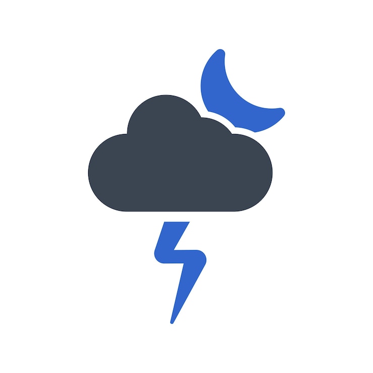 Vector night storm icon