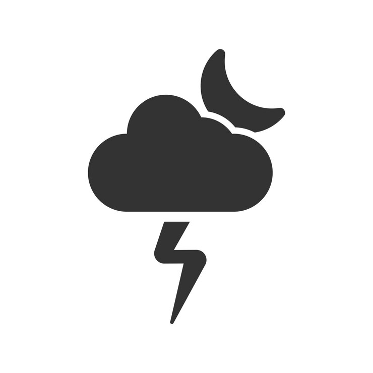 Vector night storm icon