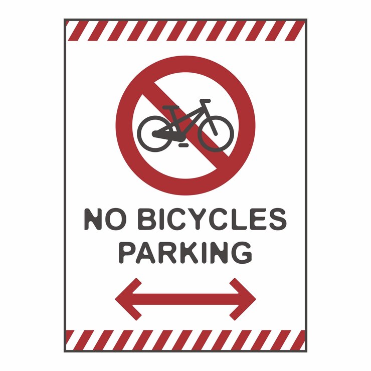 No bicycles flat logo