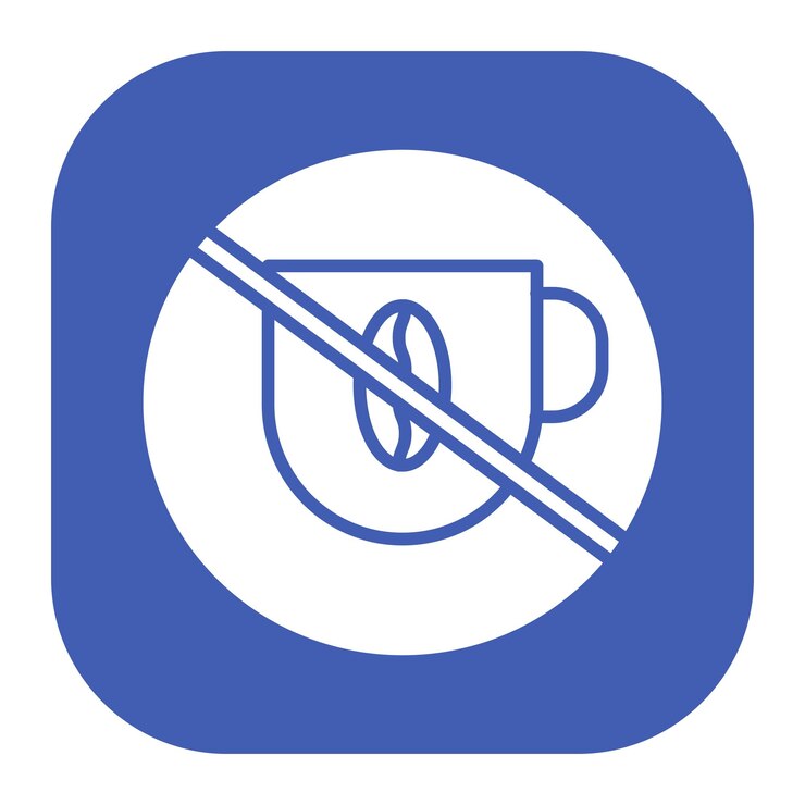 Vector no caffeine icon