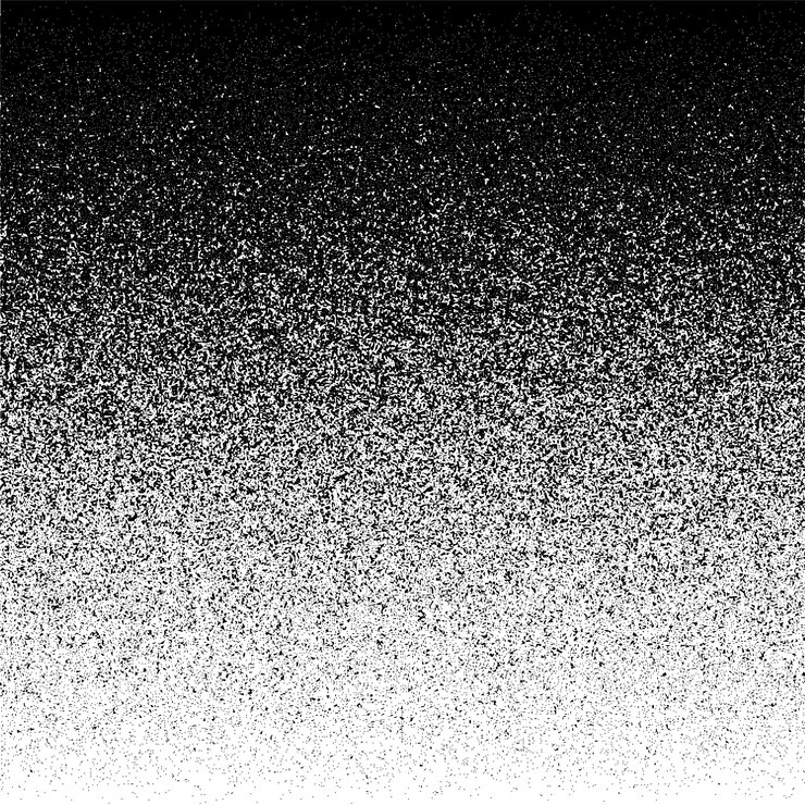 Vector noise gradient halftone grunge texture, grain stipple background