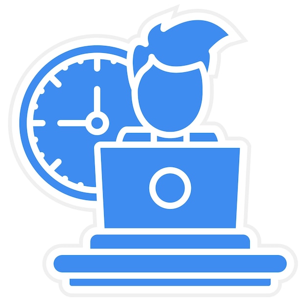 Non Stop Working icon vector image Can be used for Work from Home