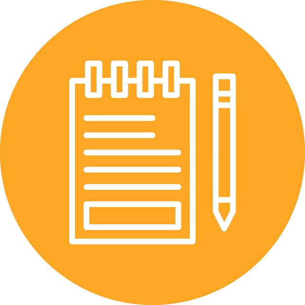Notes vector icon illustration of Research and Science iconset