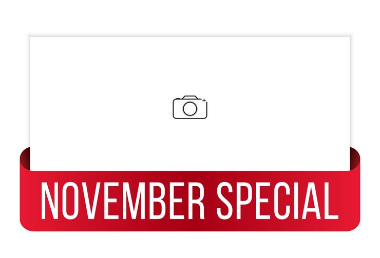 Vector november special banner design isolated on white background