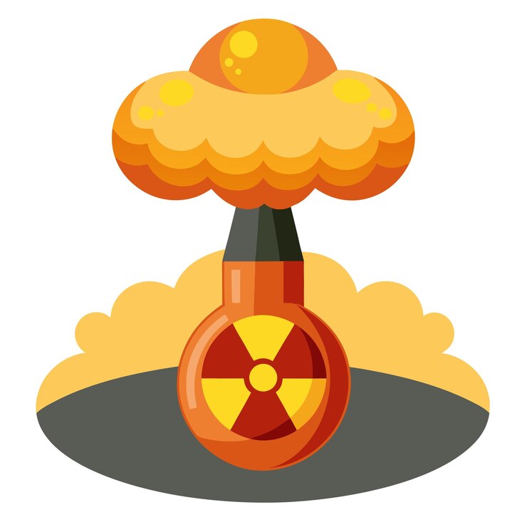 Vector nuclear bomb clip art and vector design with a white background