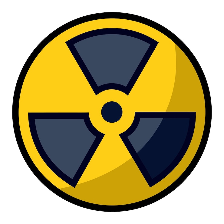 Vector nuclear symbol clipart cartoon style vector illustration