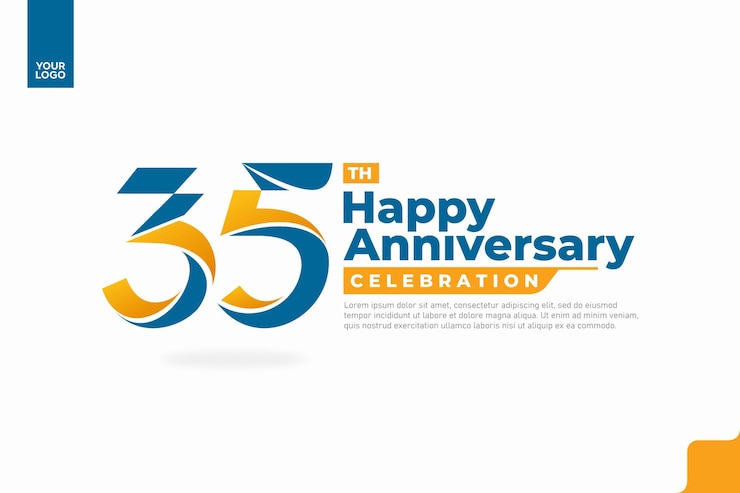 Number 35 logo icon design 35th birthday logo number anniversary 35