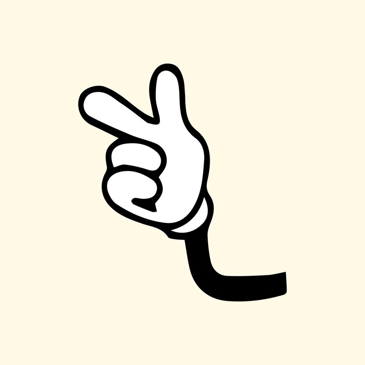 Vector number two finger icon point
