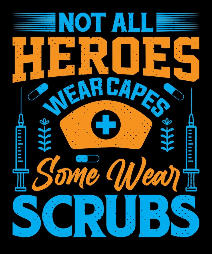 Vector nurse quotes typography tshirt design with editable vector