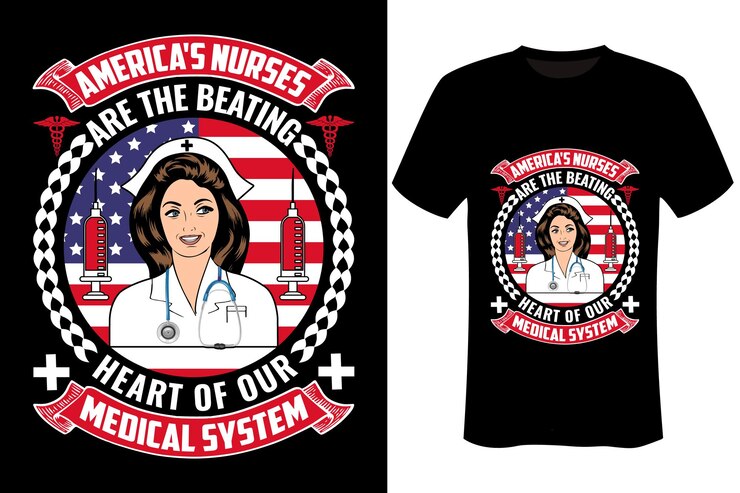 Vector nurse t-shirt design