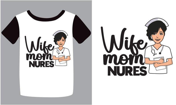 Vector nurse t shirt nurse quotes nurse typography tshirt design nursing black tshirt design doctor