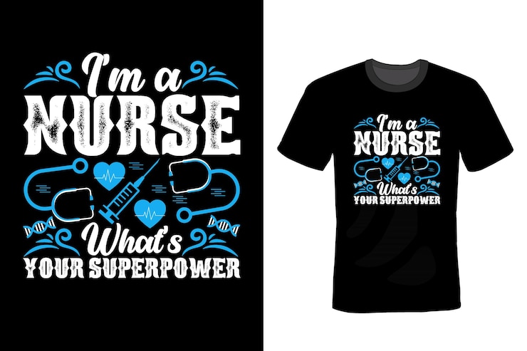 Vector nurse tshirt design typography vintage