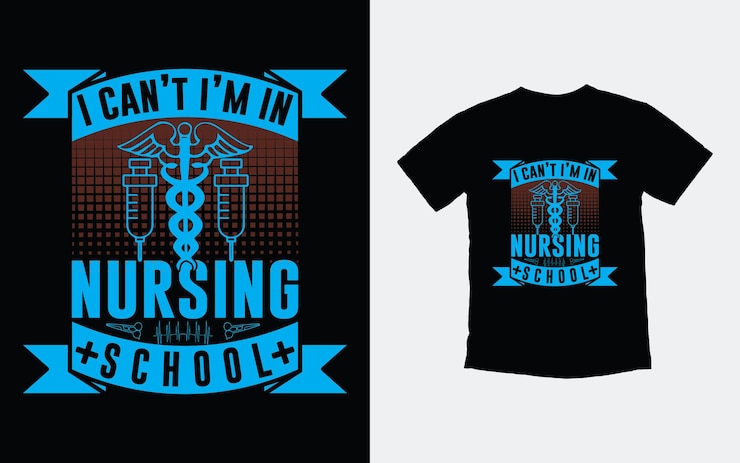 Vector nurse typography tshirt design
