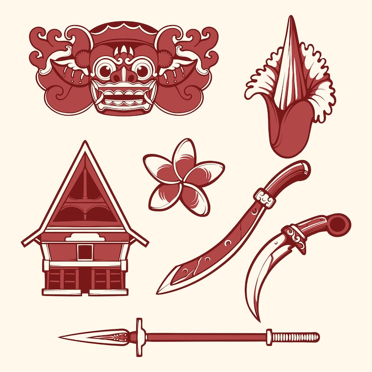Vector nusantara culture art vector asset