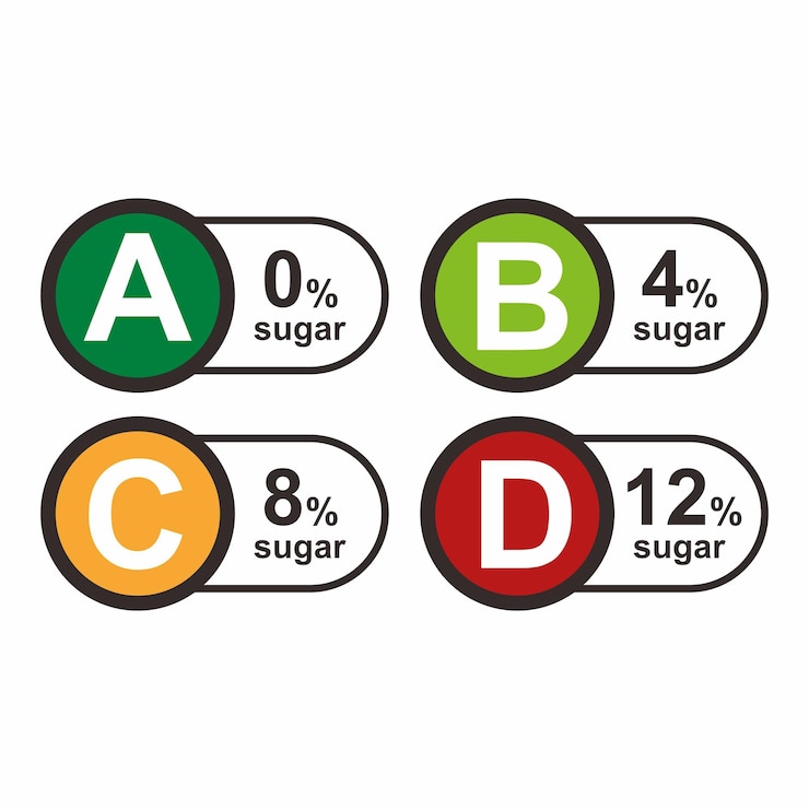 Vector nutri score nutri grade label sticker