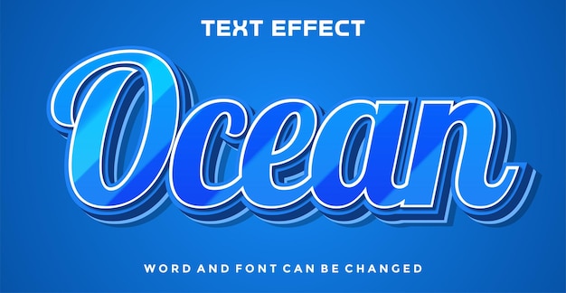 Ocean editable text effect