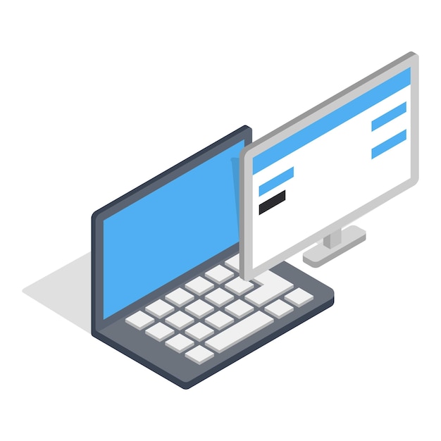 office equipment icon isometric illustration of office equipment vector icon for web