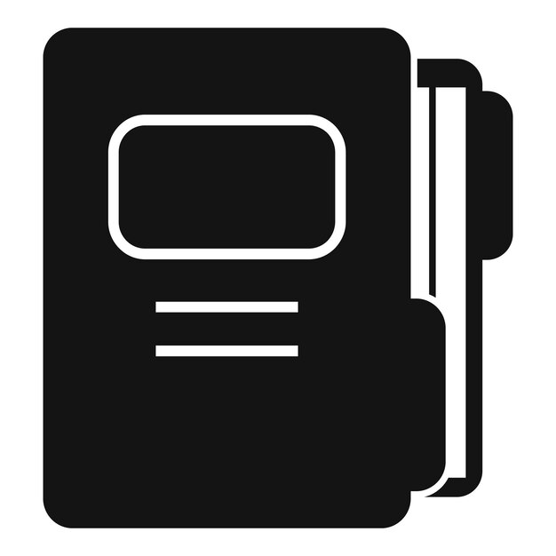 Office manager plan folder icon Simple illustration of office manager plan folder vector icon for web design isolated on white background