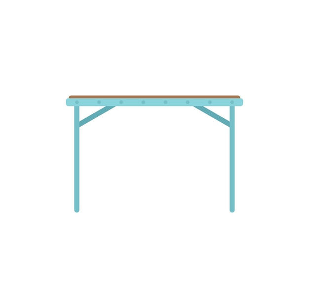 office table icon flat vector wood furniture modern interior isolated
