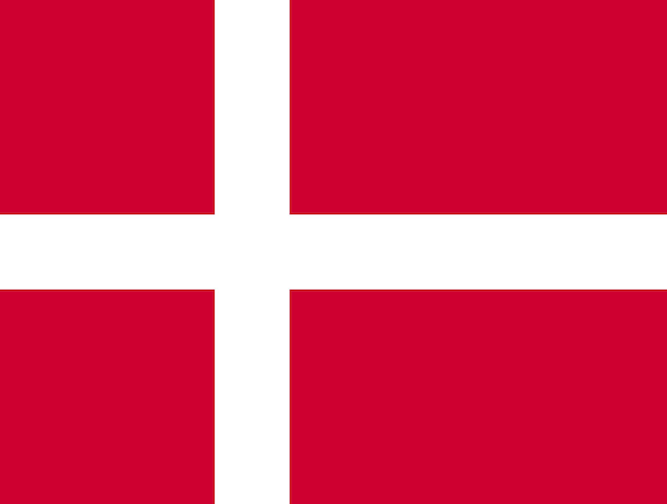 Vector official symbol of the country denmark flag vector illustration