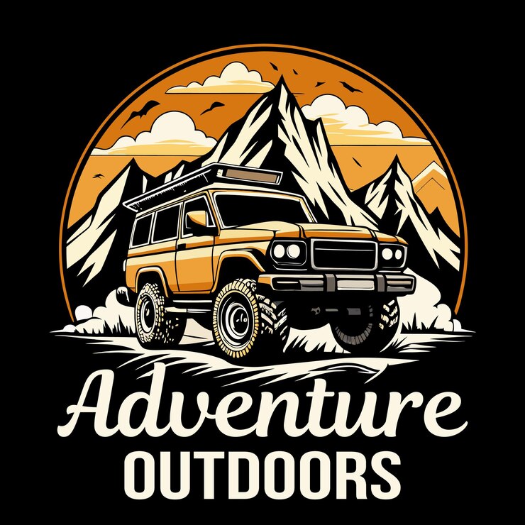 Vector offroad adventure outdoor vector tshirt design