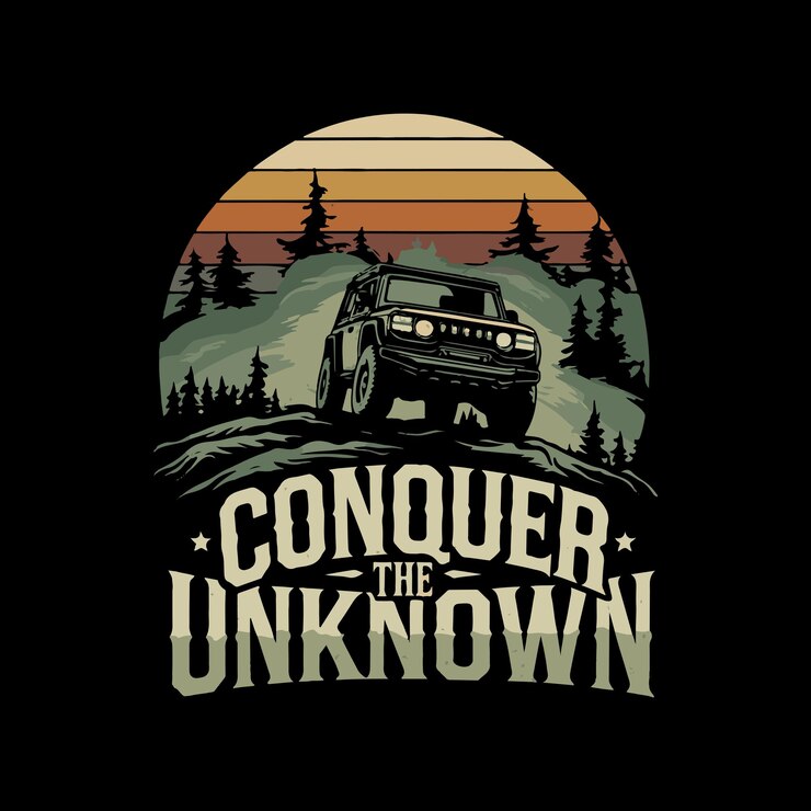 Vector offroad adventure t shirt design