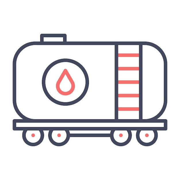 Oil Tank Vector Illustration Style