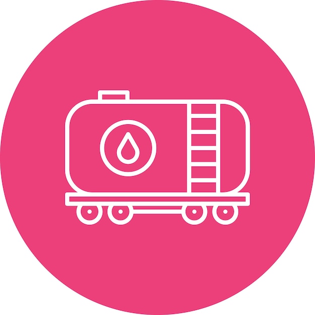 Oil Tank Vector Illustration Style
