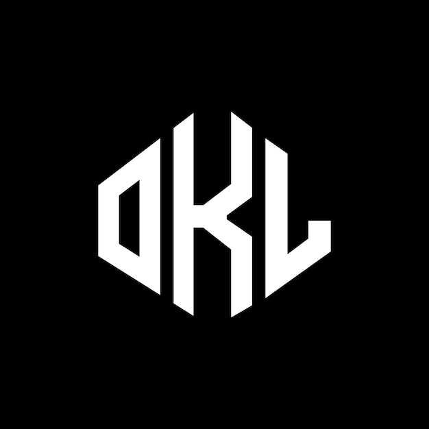 OKL letter logo design with polygon shape OKL polygon and cube shape logo design OKL hexagon vector logo template white and black colors OKL monogram business and real estate logo