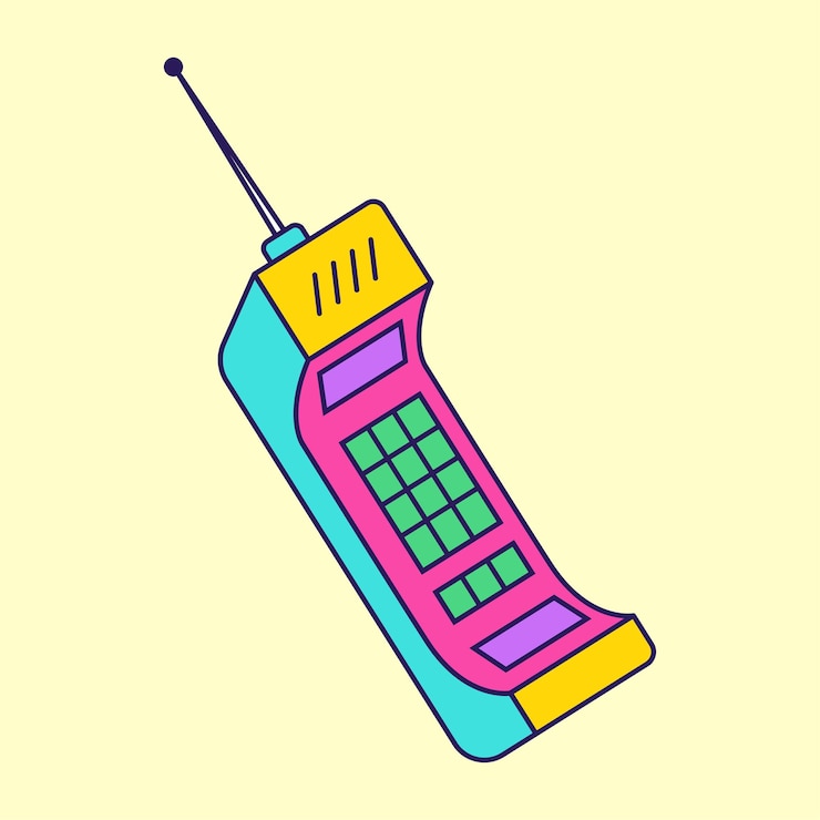 Vector old school landline telephone