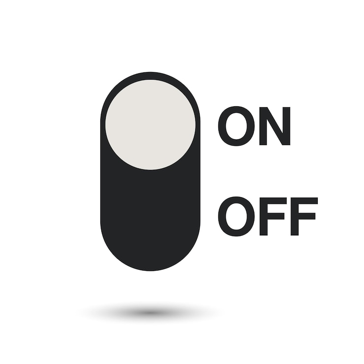 Vector on off icon. switch button. vector illustration