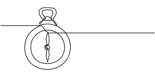 one continuous line drawing of traveller compass continuous one line drawing of traveller compass