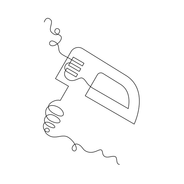 one line art mixer vector illustration line art one continuous line simple hand drawn and sketch