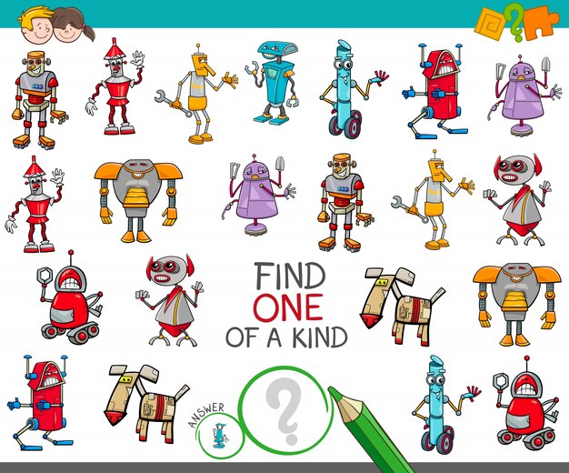 one of a kind game with robots fantasy characters