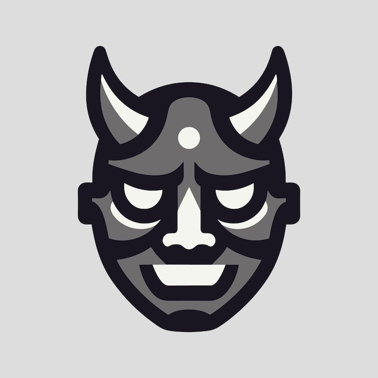 Vector oni mask logo vector
