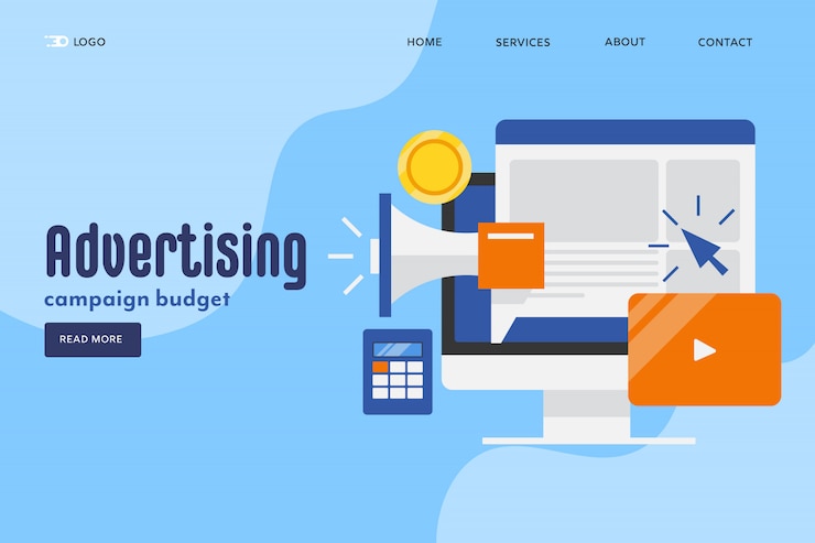 Vector online advertising concept