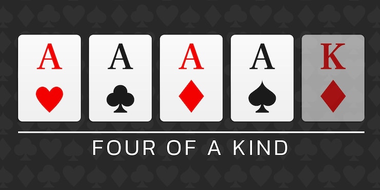 Vector online casino games. poker combination of cards. vector illustration.
