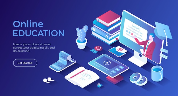 Online education Distance learning online courses educational webinars at home Educational video