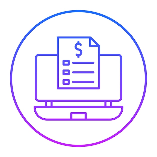 online invoice vector illustration