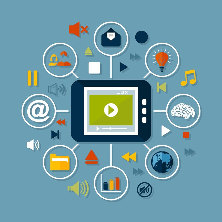 Vector online of media