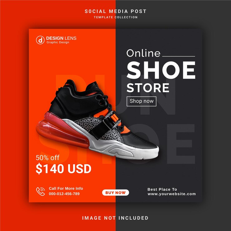 Online Shoe Store Social Media Post Template