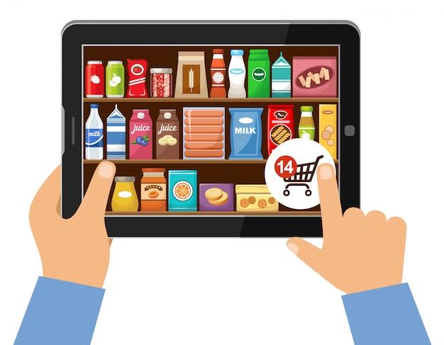 online store of food concept