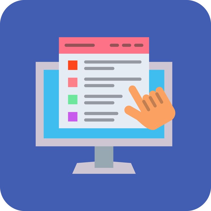 Vector online survey icon