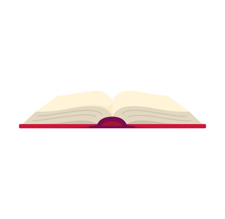 Vector open book pages spread white background educational concept reading hobby vector