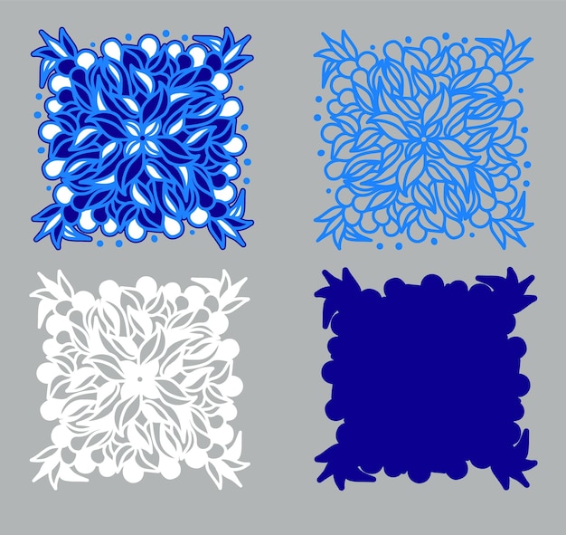 openwork winter pattern. 3d design for laser cutting. multi-layer decorative craft.