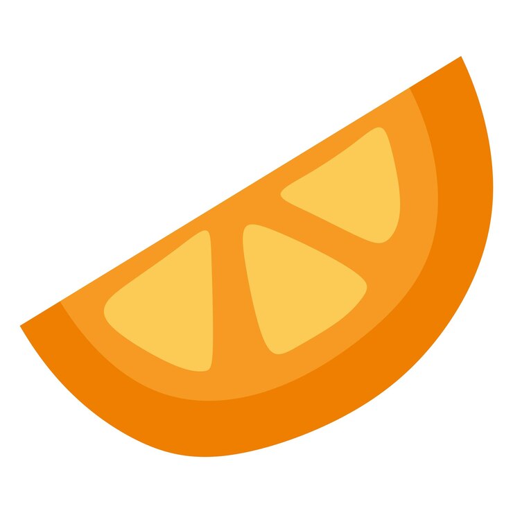 Vector orang fruit orange fruit cut into pieces for making juice flat vector illustration for sticker design art color tropic and citrus template